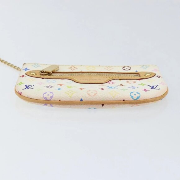 LOUIS VUITTON Monogram Multicolor Pochette MM Pouch White M60028 LV Auth BA7202 - Picture 7 of 16